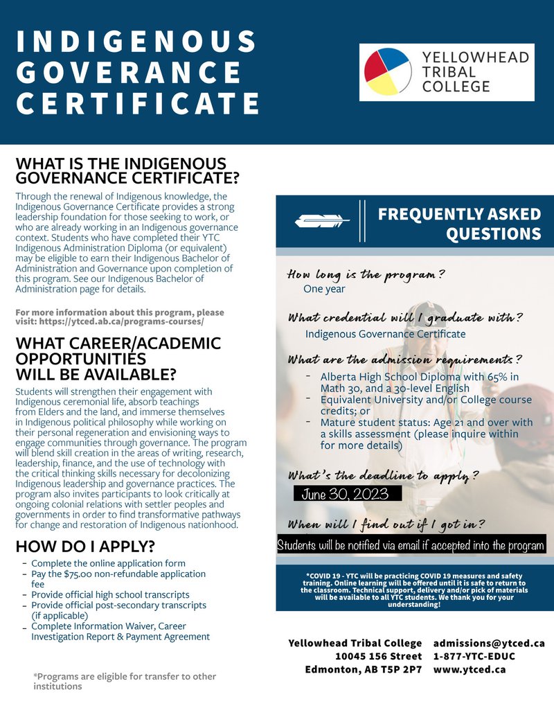 Indigenous Governance Certificate